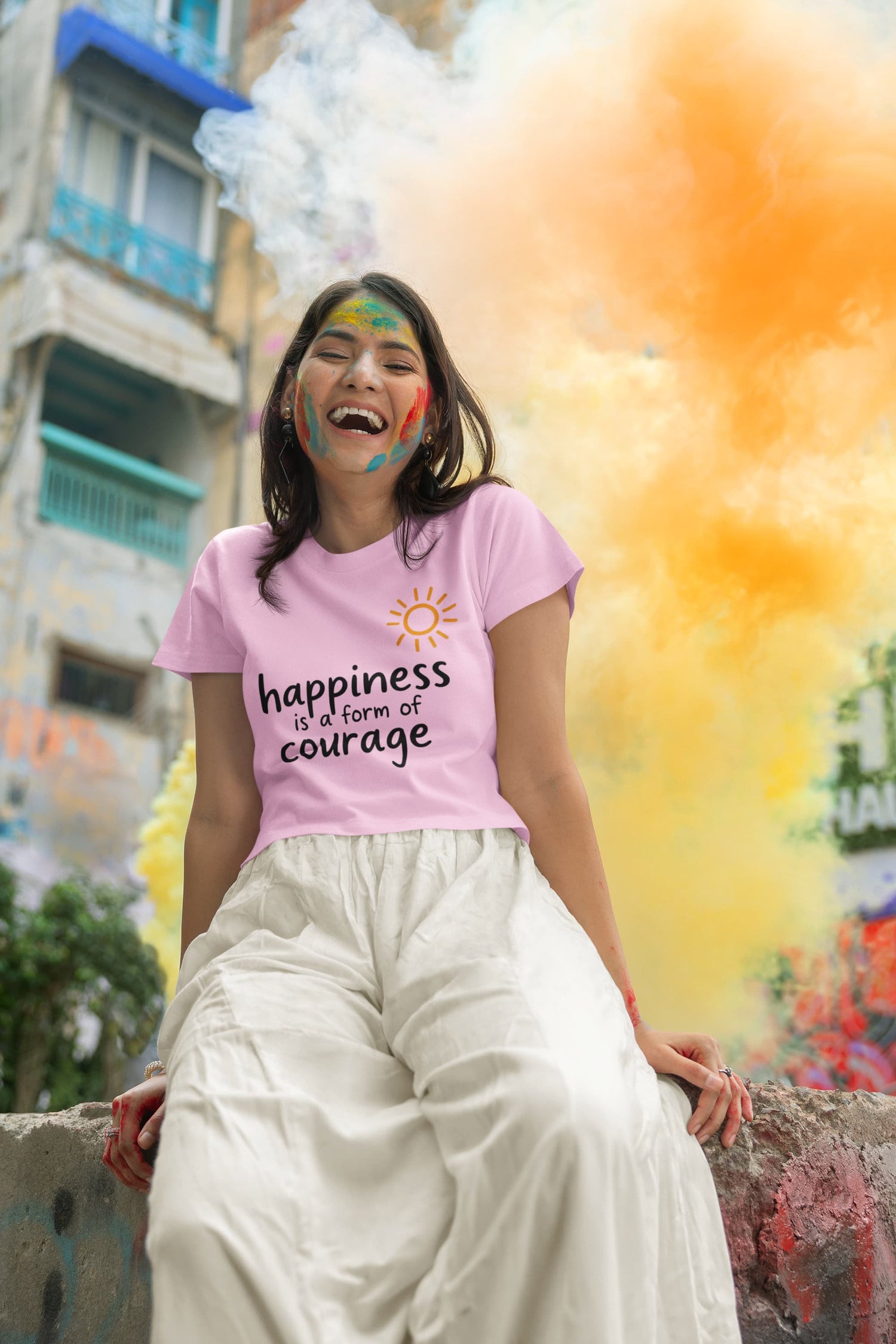 WOMENS LIGHT PINK CROP TOP