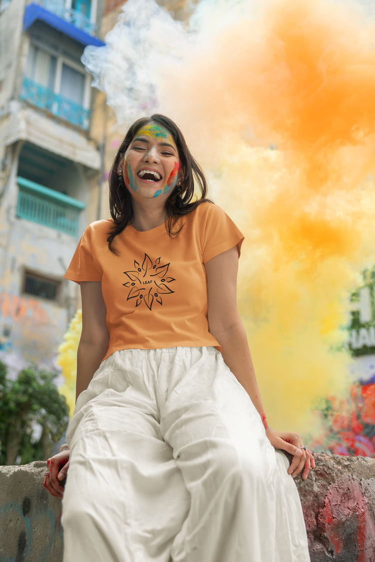 WOMENS MUSTARD YELLOW CROP TOP