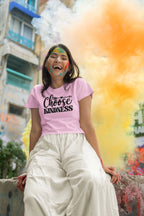 WOMENS LIGHT PINK CROP TOP 