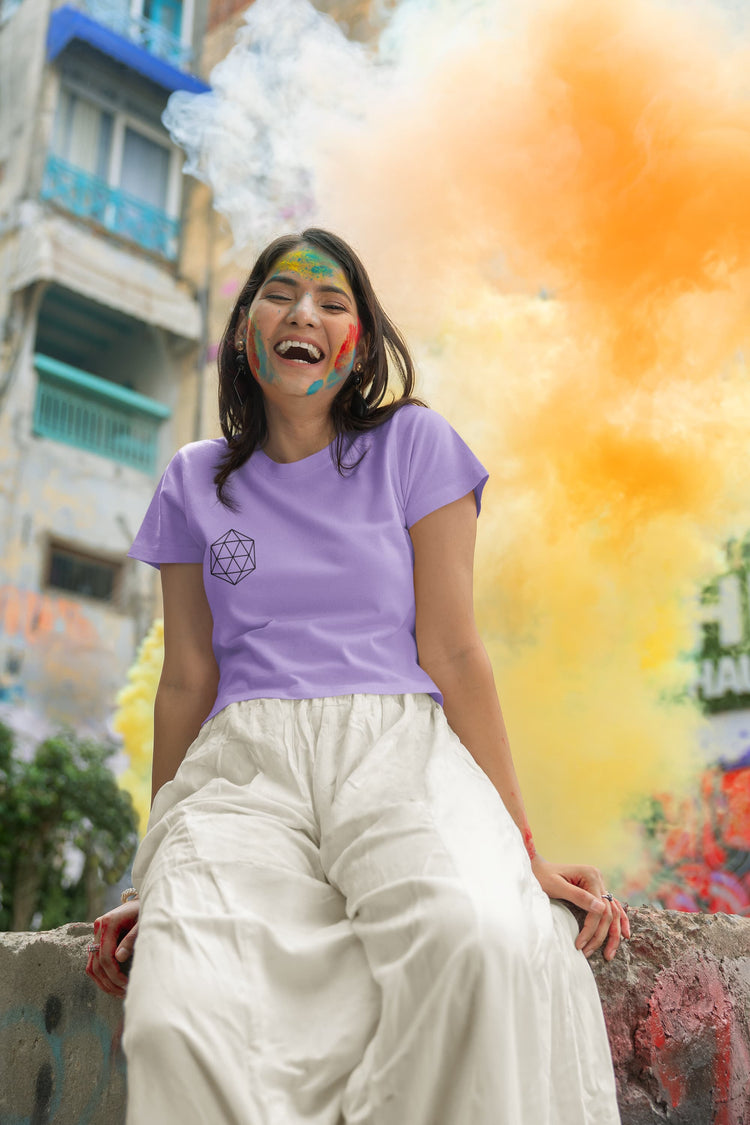 WOMENS IRIS LAVENDER CROP TOP