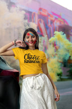 WOMENS GOLDEN YELLOW CROP TOP 