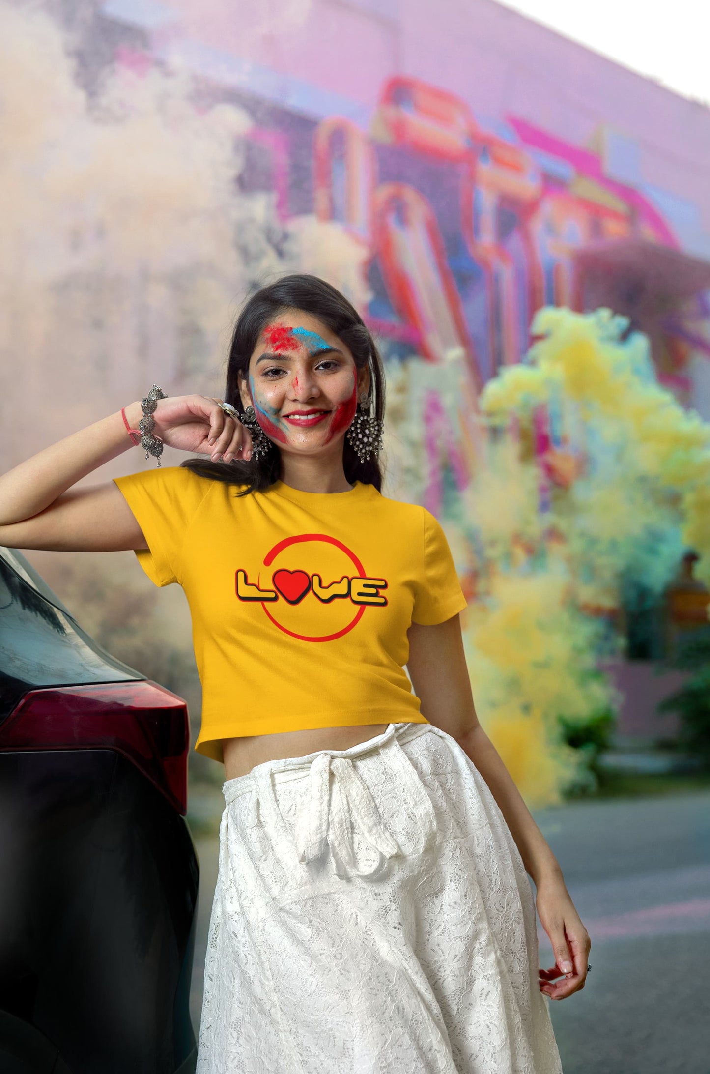 WOMENS GOLDEN YELLOW CROP TOP