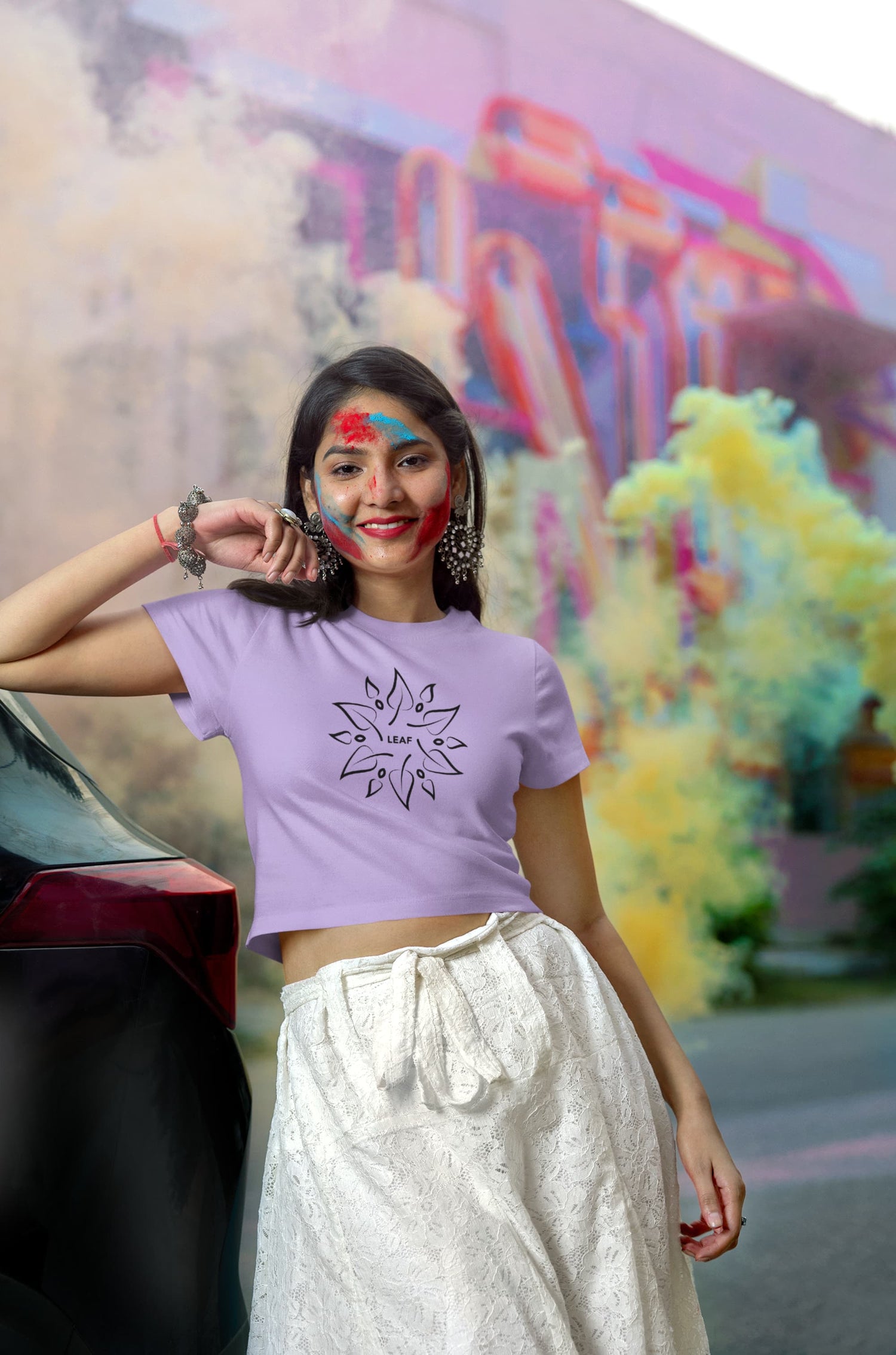 WOMENS IRIS LAVENDER CROP TOP