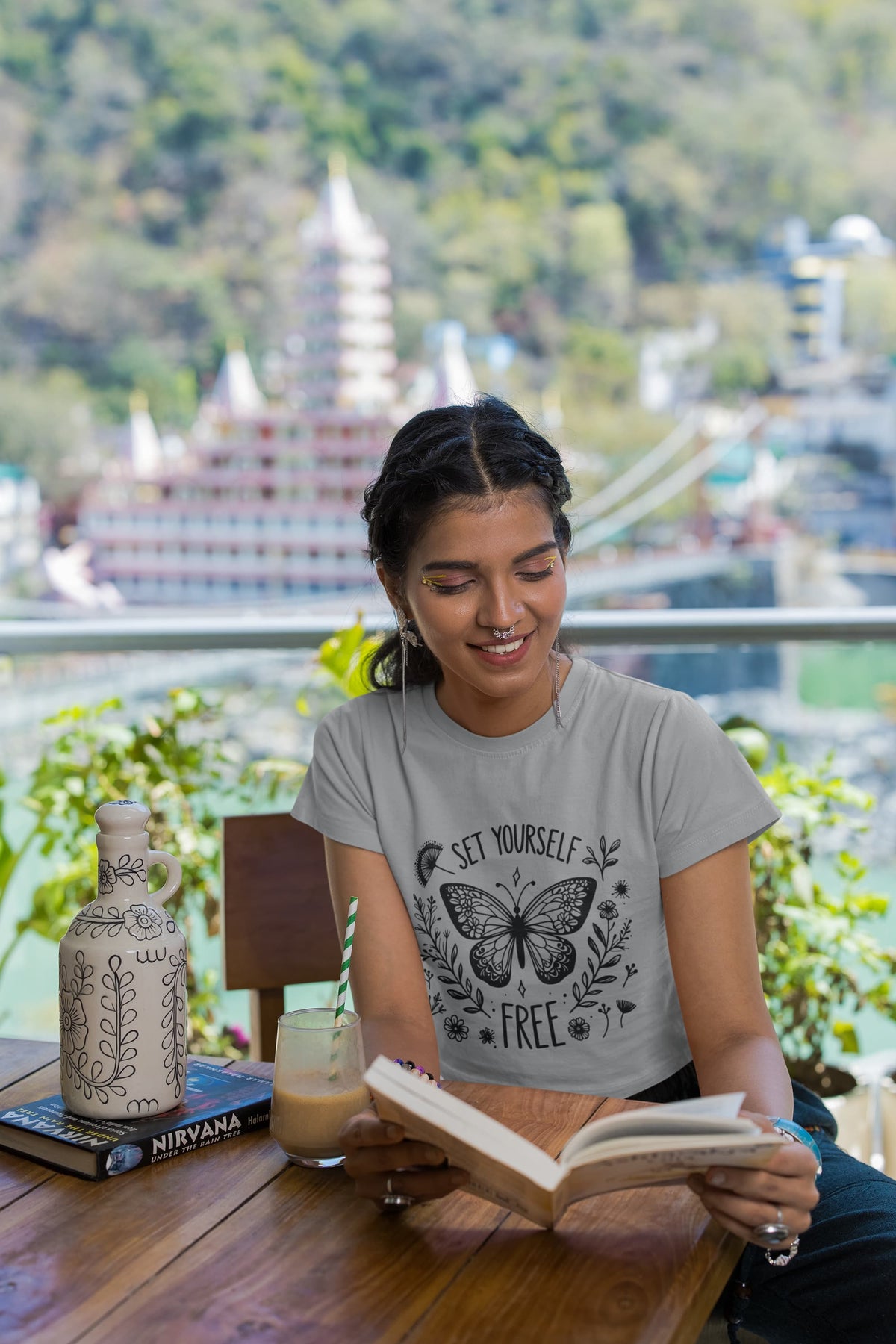 Karavirs® Willow Melange Grey crop top for women India