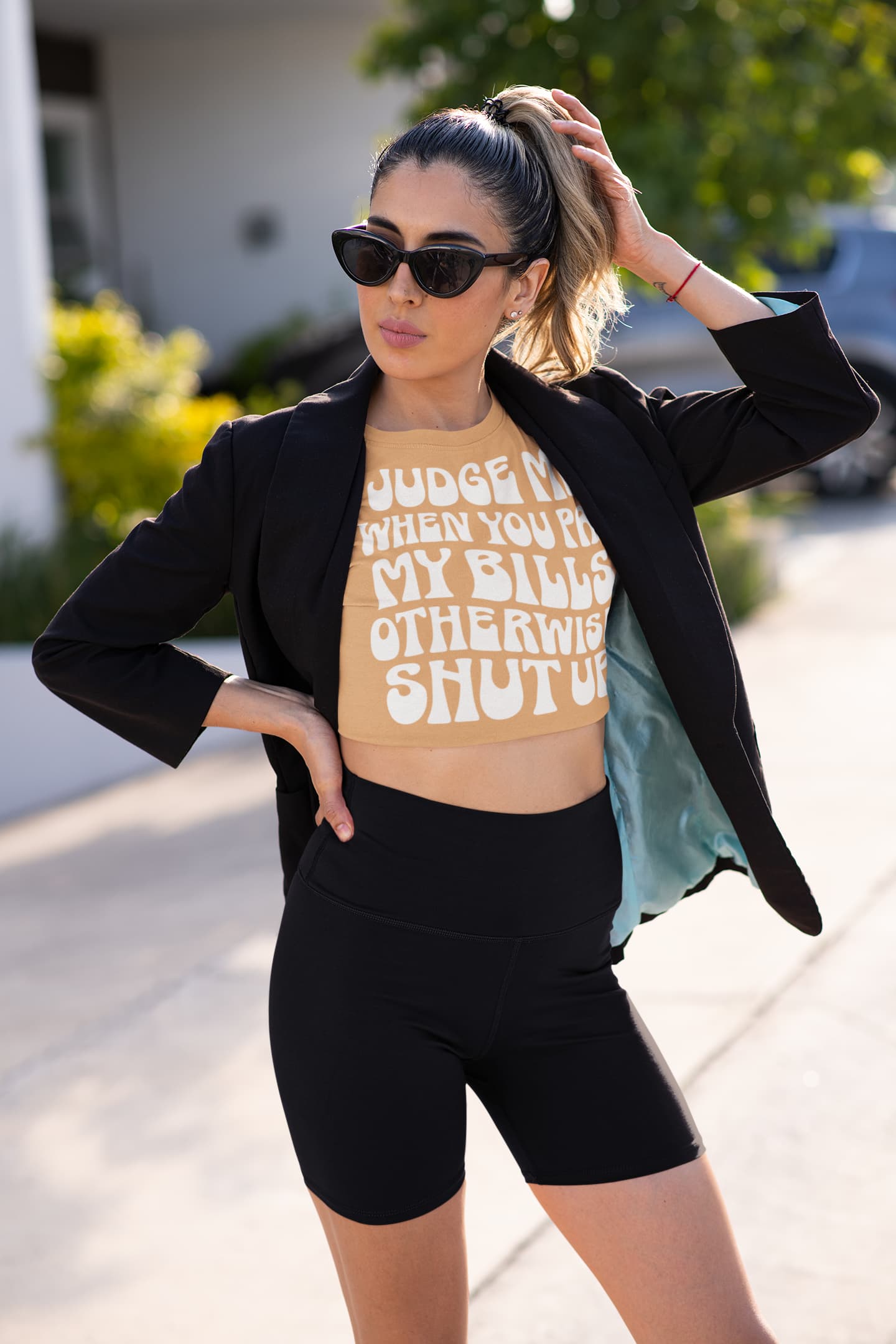 Women's Mustard Yellow Crop Tops