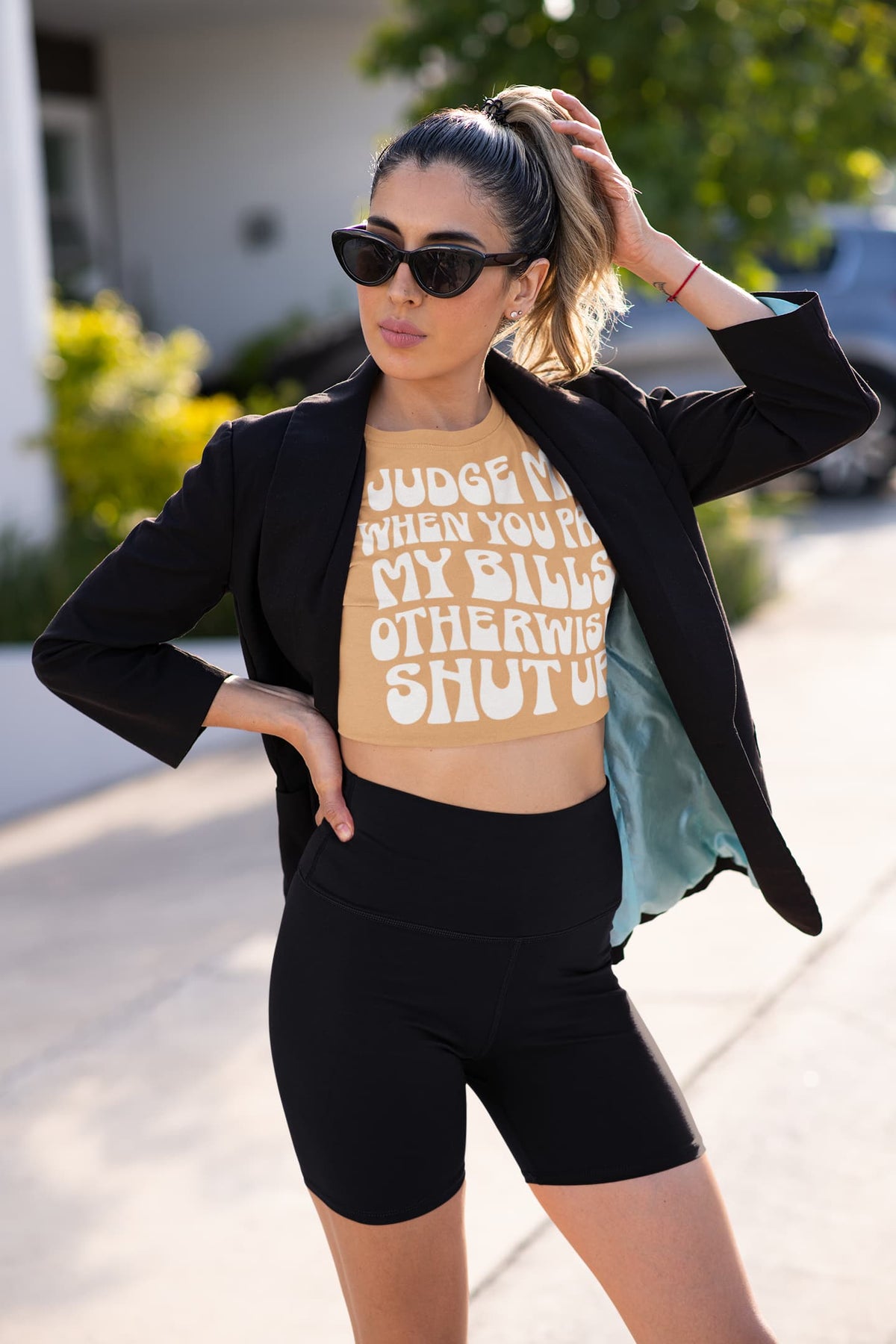 Karavirs® Self Mustard Yellow crop top for women India