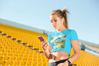Women's Sky Blue Crop Tops