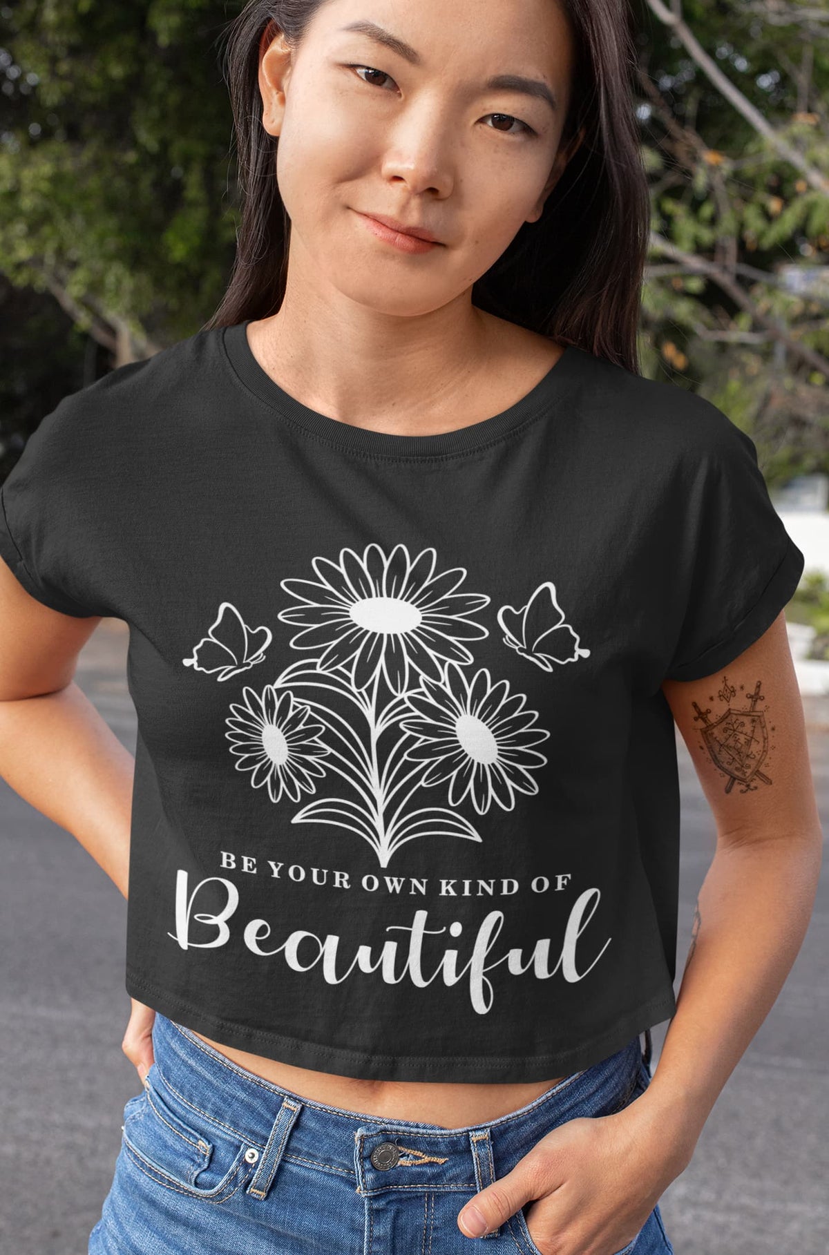 Women's Black Crop Top
