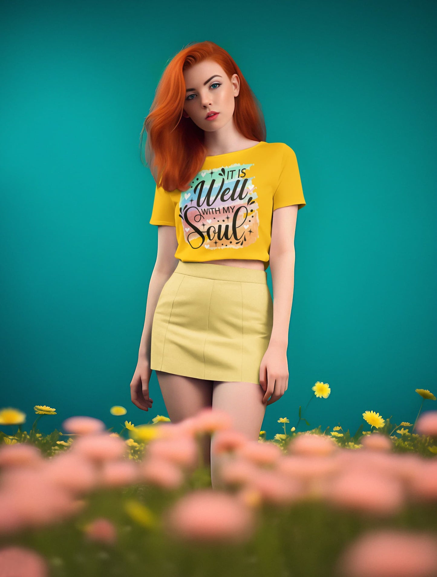 Women's Golden Yellow Crop Tops