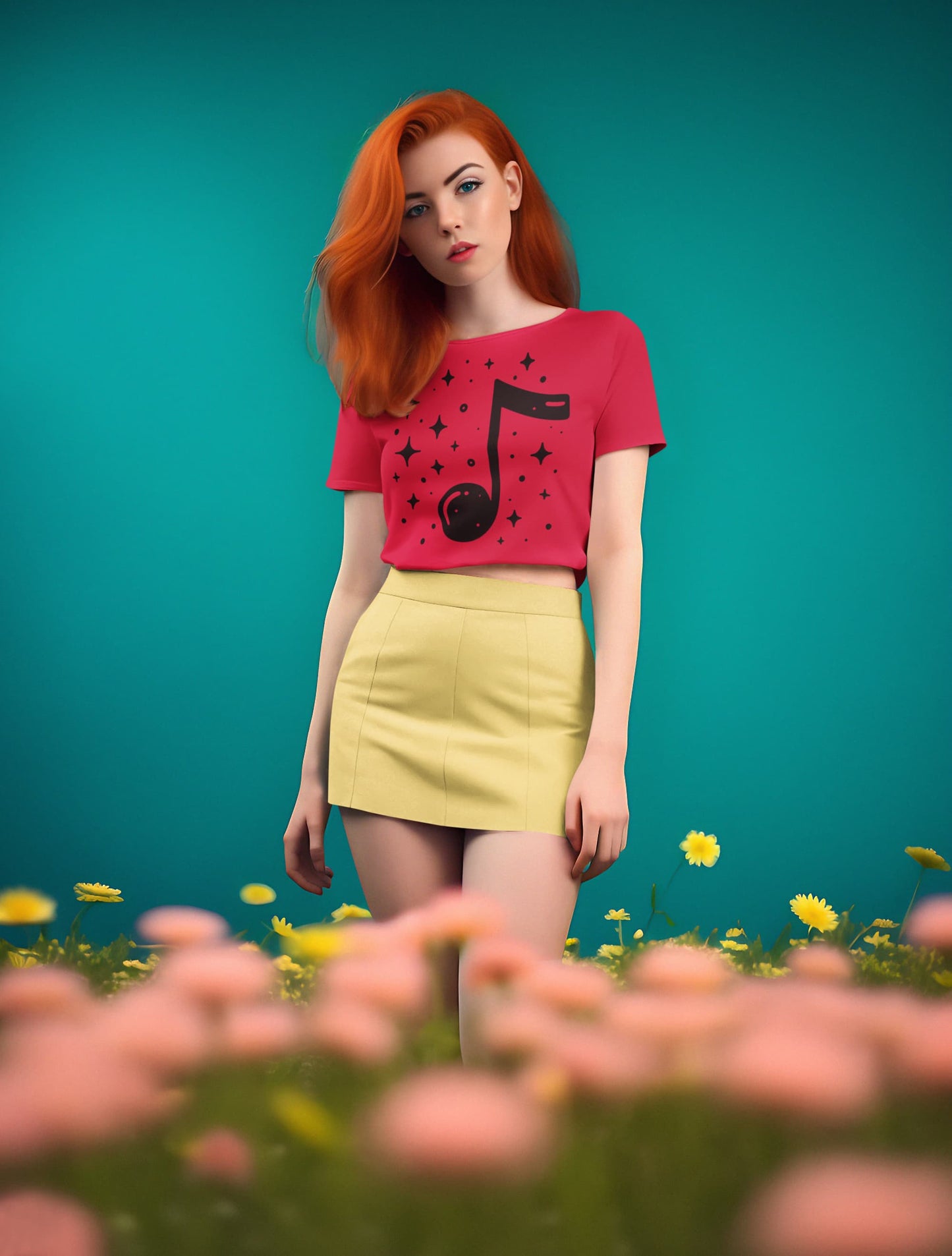 Women's Red Crop Tops