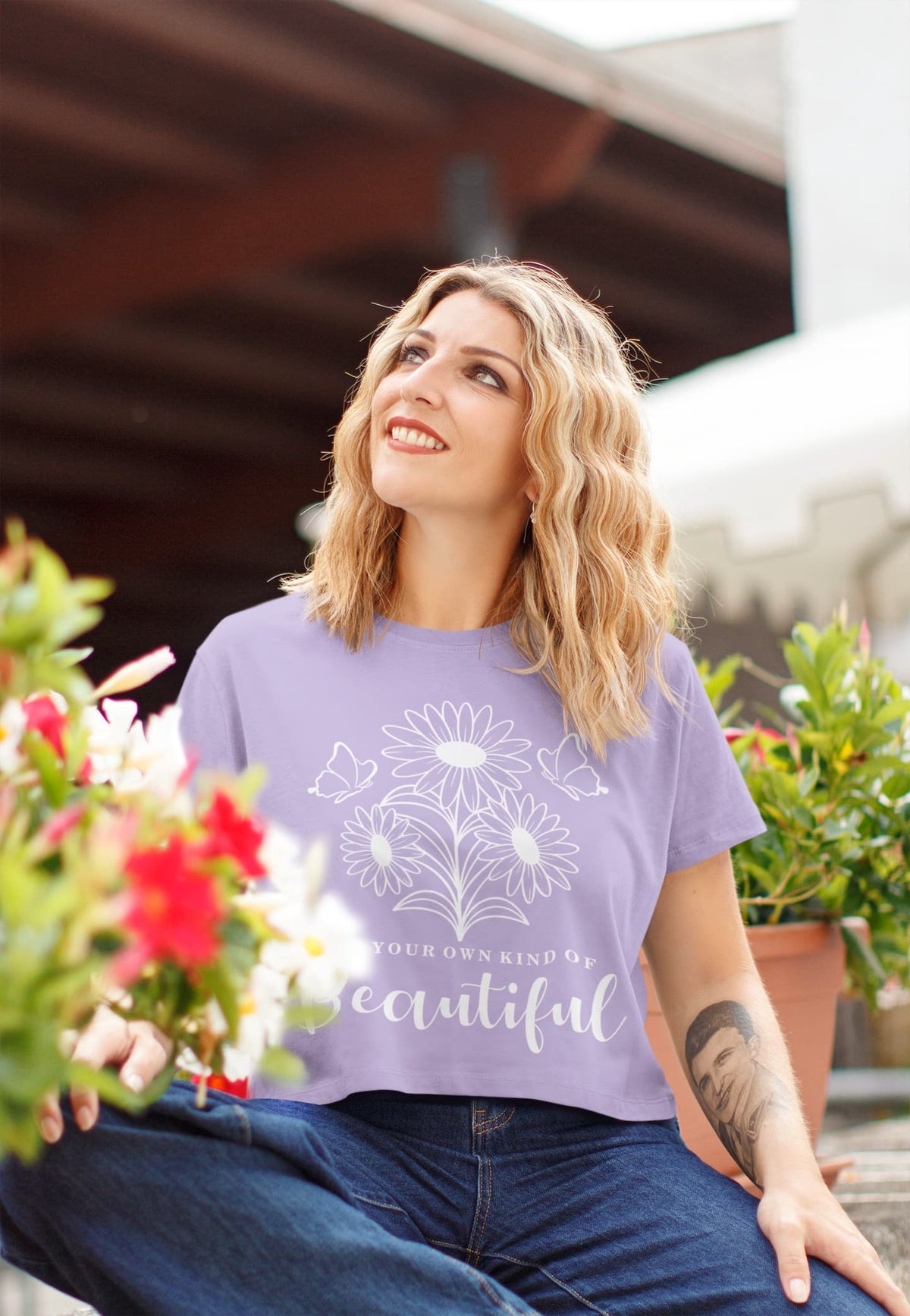 Women's Iris Lavender Crop Top