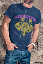 Men's Navy Blue Round Neck T-shirts