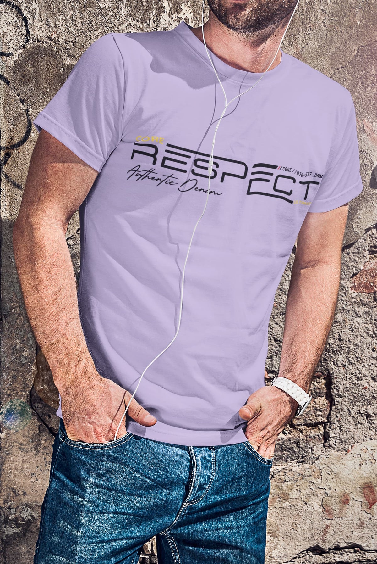 Karavirs® Esteem Iris Lavender graphic tee for men India