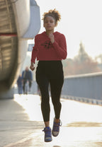WOMENS MAROON CROP HOODIES