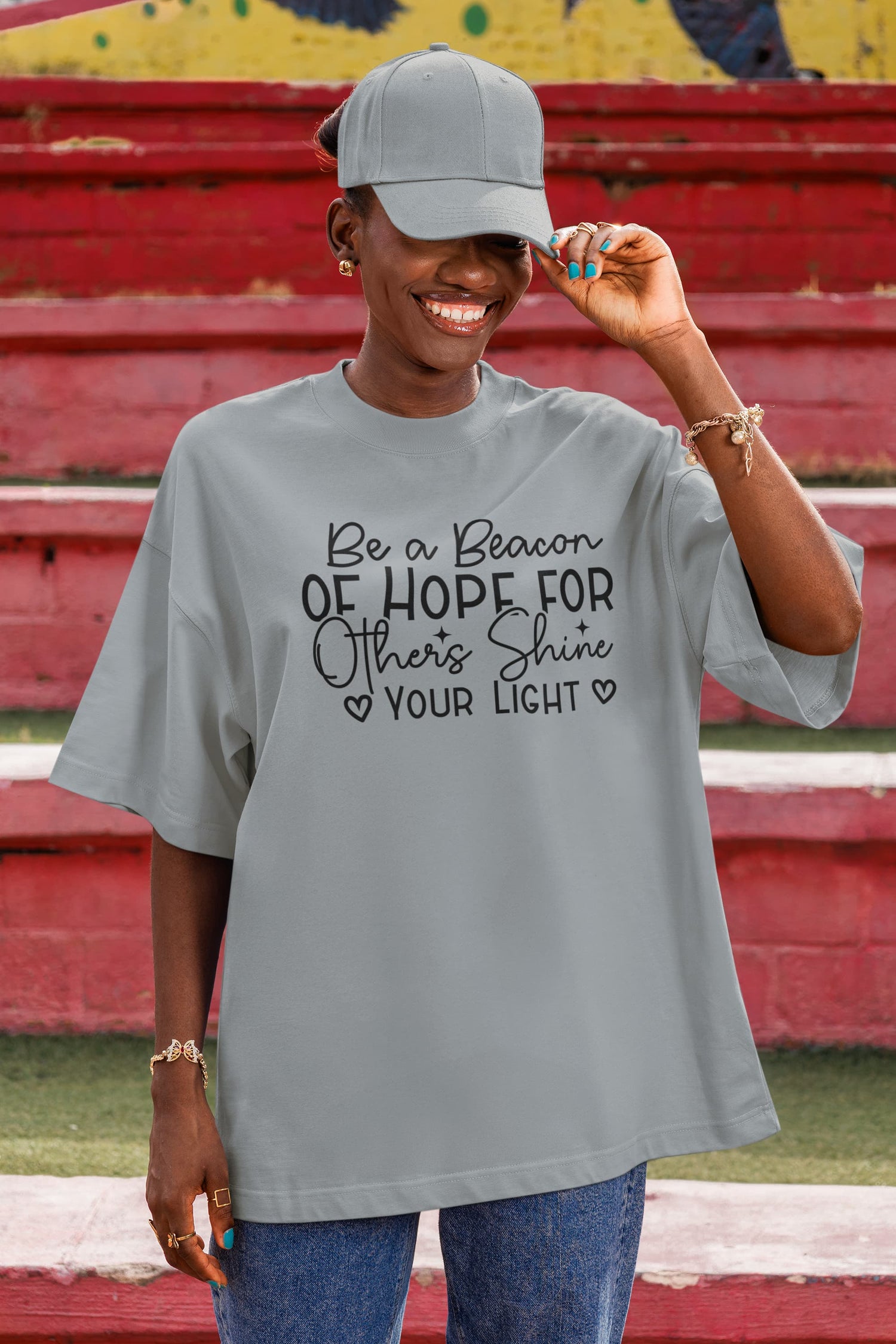 UNISEX SILVER FROST OVERSIZED T-SHIRT