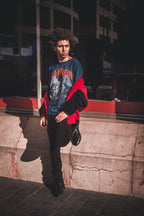 Men's Navy Blue Round Neck T-shirts