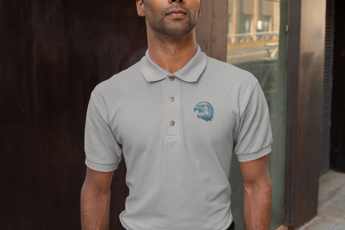 Men's Melange Grey Polo T-shirts