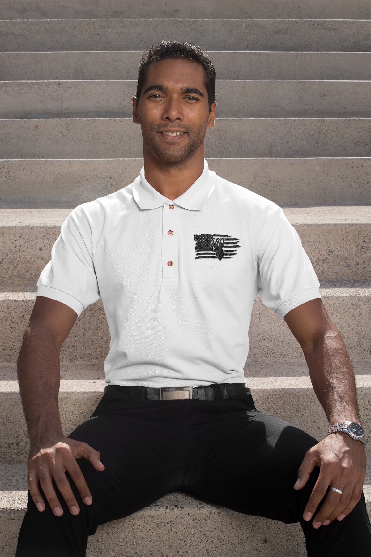 Men's White Polo T-shirts