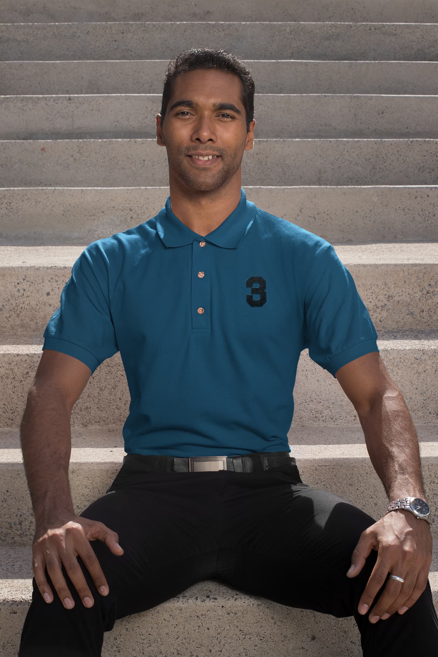 Men's Navy Blue Polo T-shirts