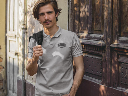 MENS MELANGE GREY POLO T-SHIRT
