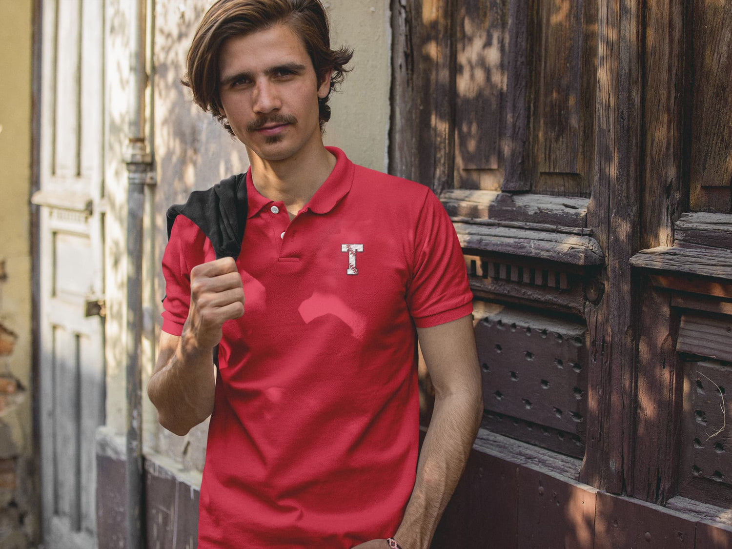 MENS RED POLO T-SHIRT