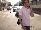 MENS LIGHT PINK POLO T-SHIRT