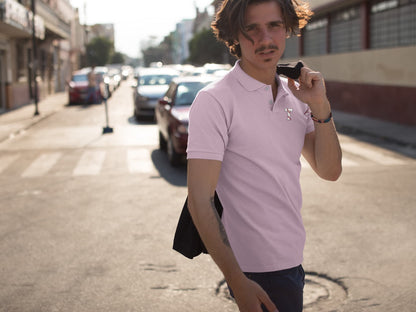 MENS LIGHT PINK POLO T-SHIRT