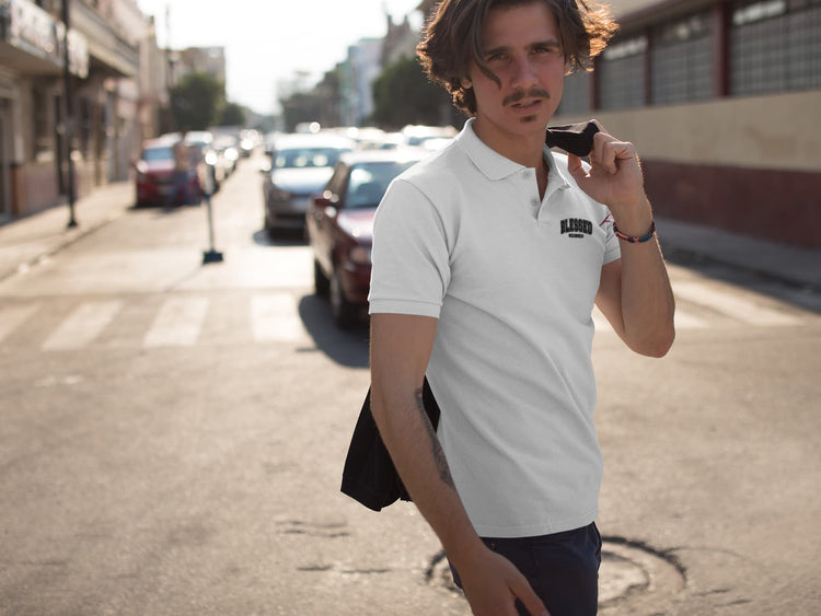 MENS WHITE POLO T-SHIRT