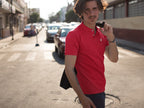 MENS RED POLO T-SHIRT