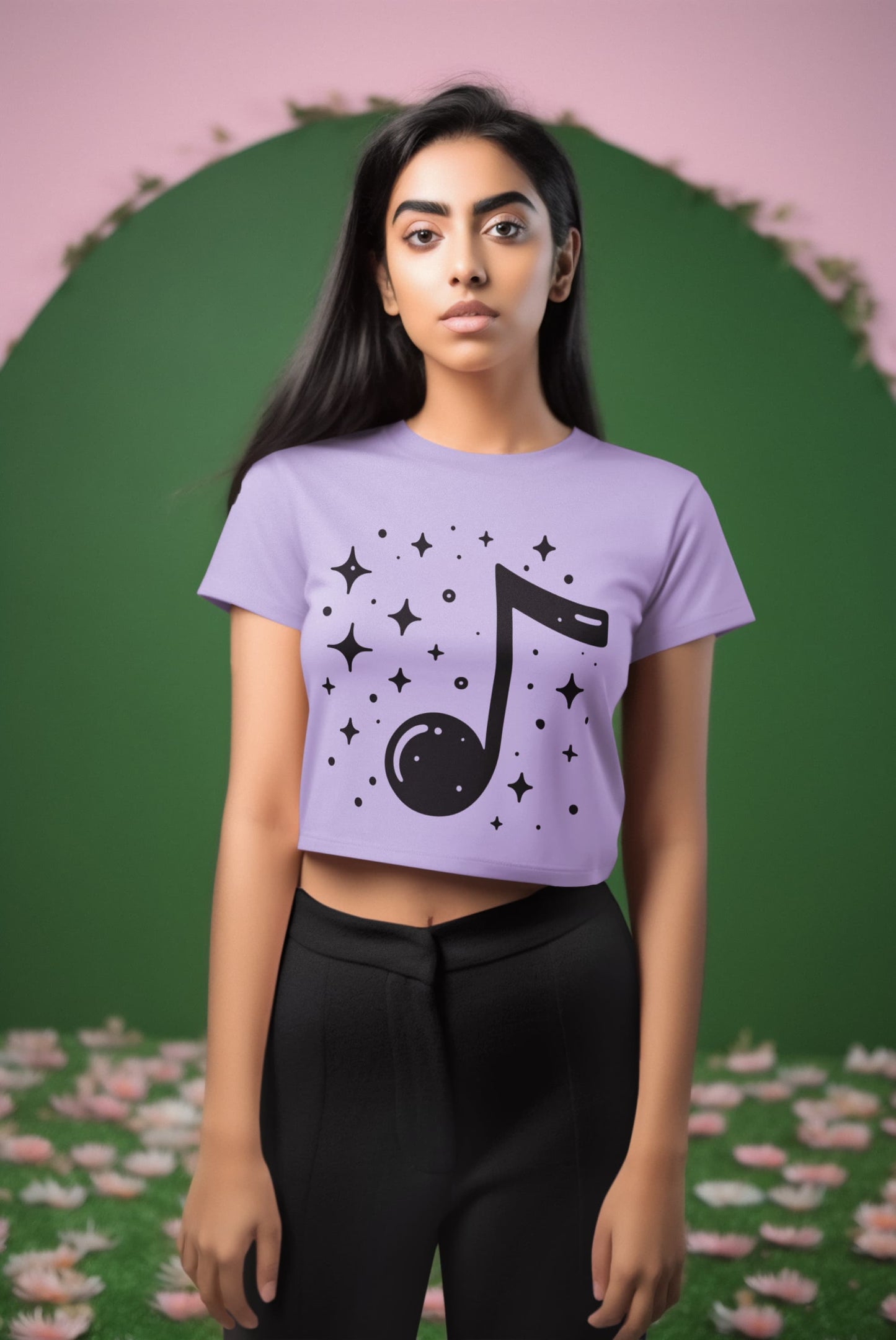 Women's Iris Lavender Crop Tops