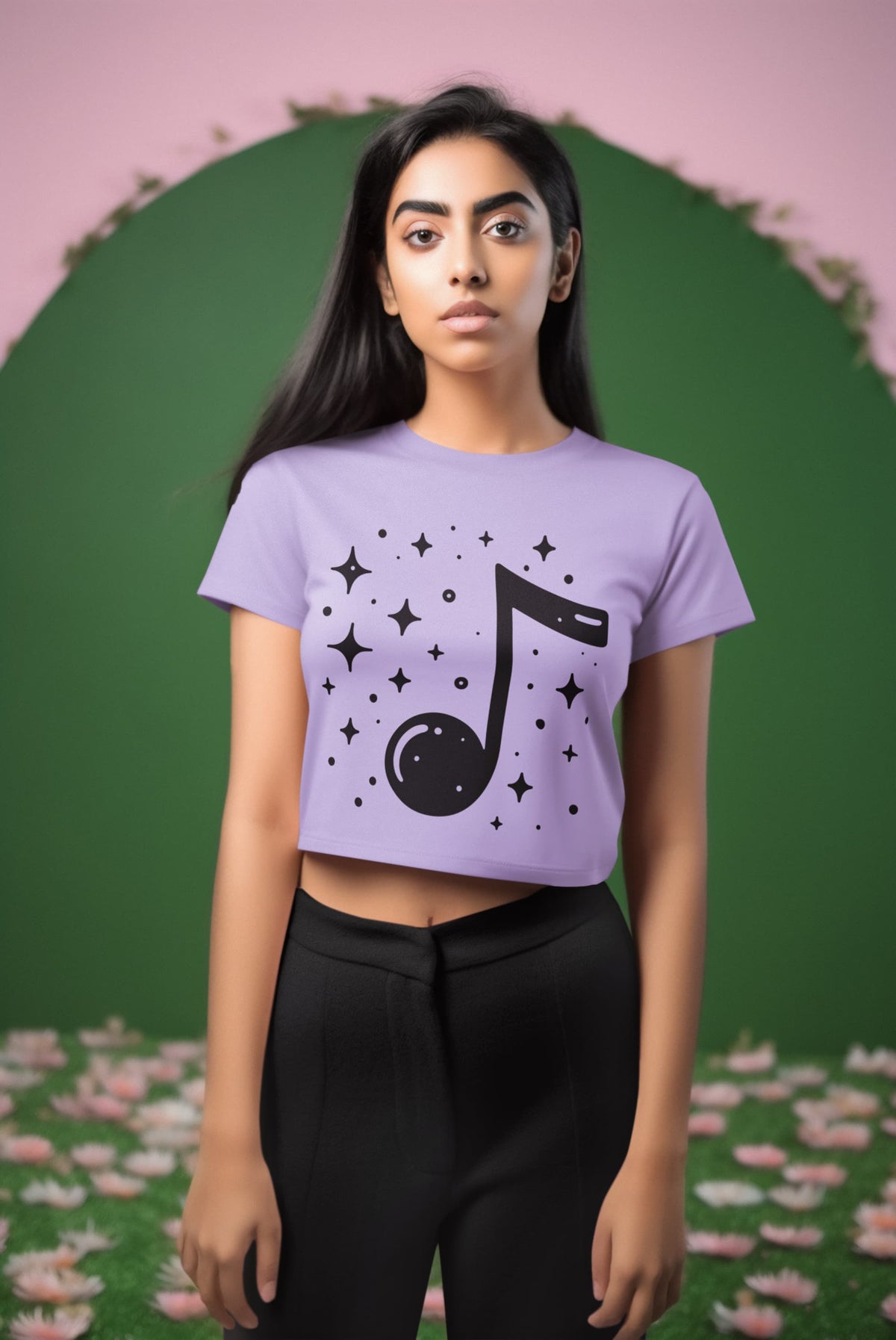 Women's Iris Lavender Crop Tops