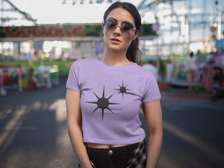 WOMENS IRIS LAVENDER CROP TOP