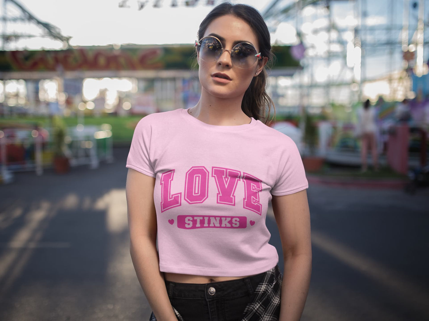 Women's Light Pink Crop Top