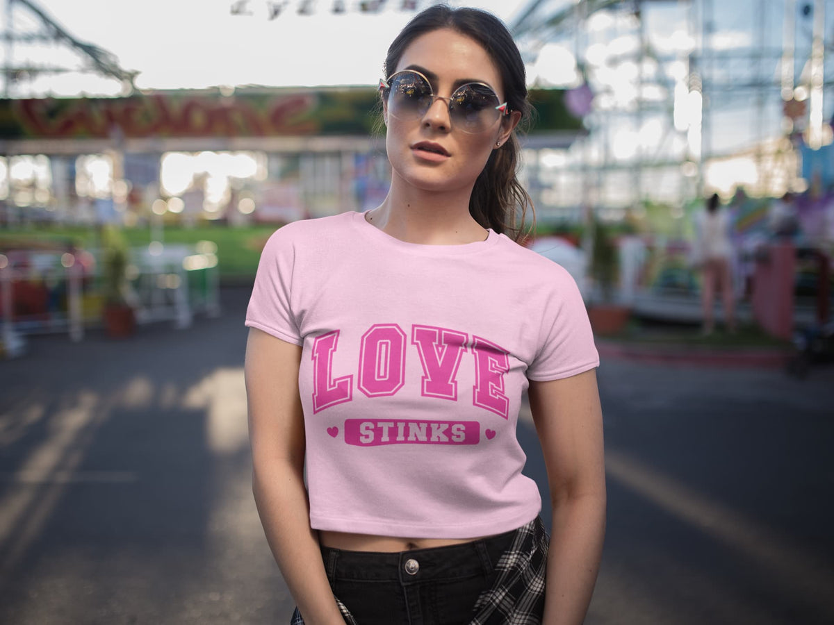 Karavirs® Band Light Pink crop top for women India
