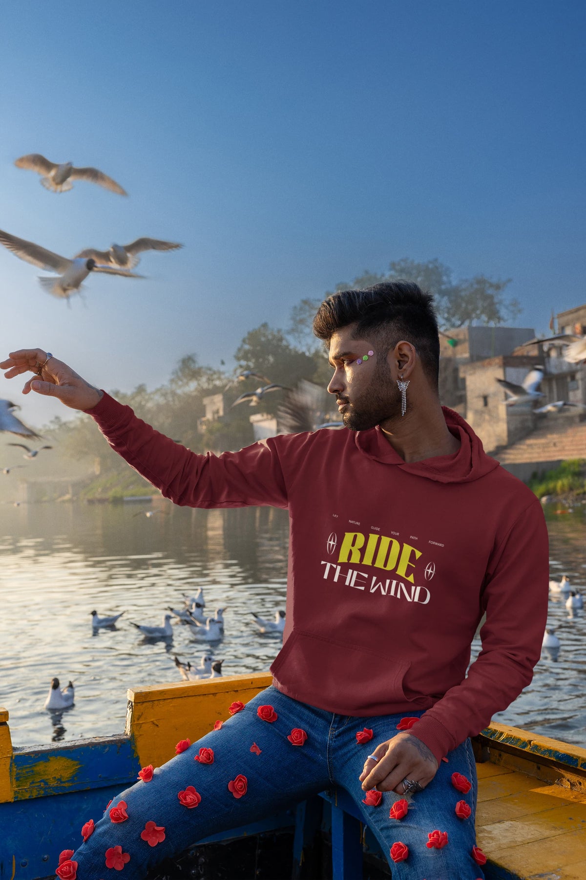 Karavirs® Floret oversized hoodie for men India