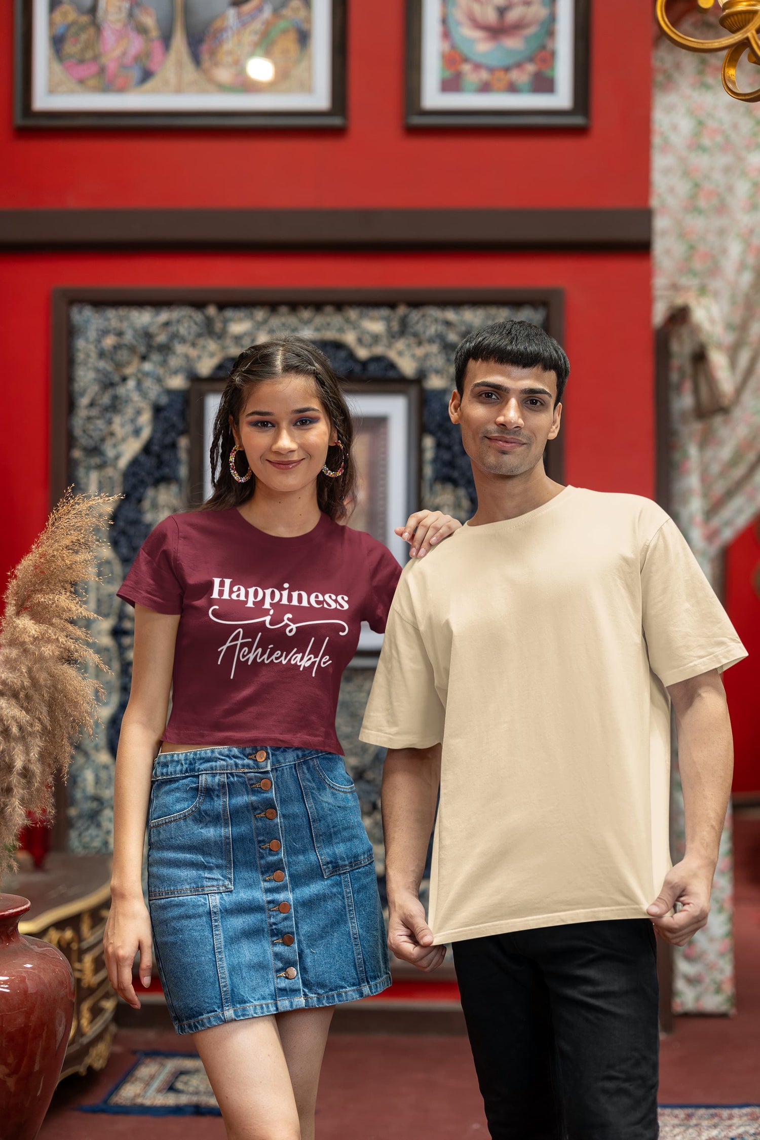 WOMENS MAROON CROP TOP