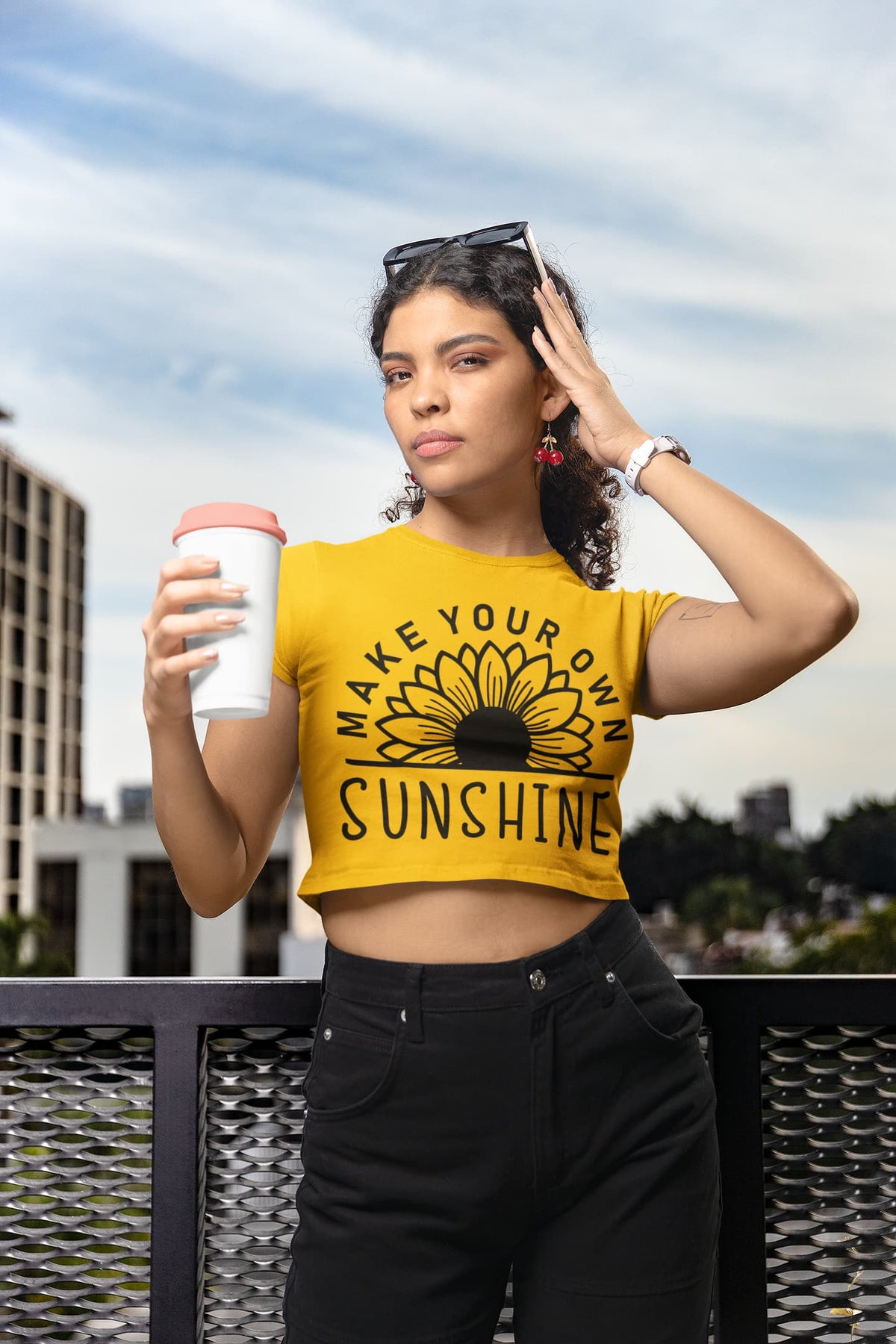 Women's Golden Yellow Crop Top