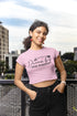 WOMENS LIGHT PINK CROP TOP