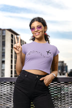 Women's Iris Lavender Crop Tops