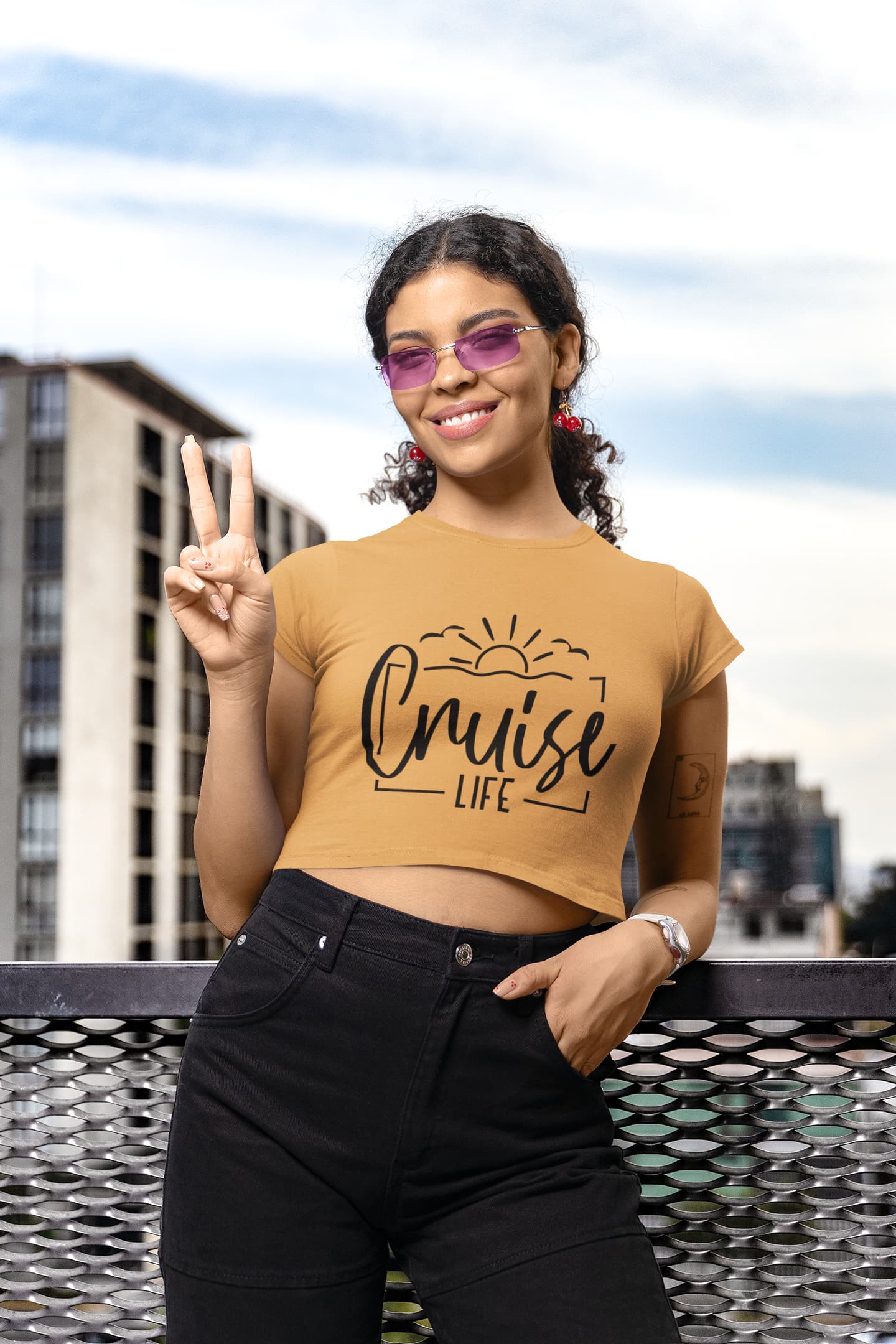 Women's Mustard Yellow Crop Tops