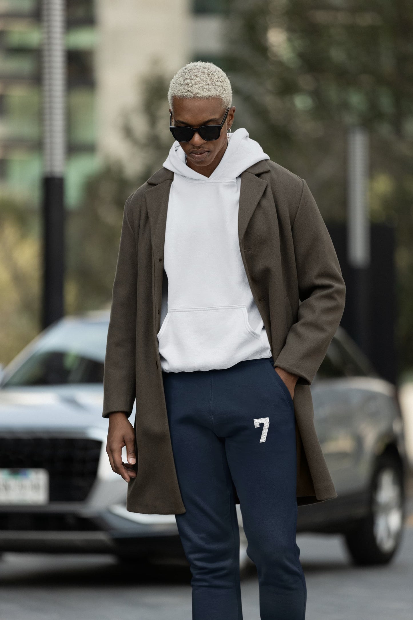 Men's Navy Blue Joggers