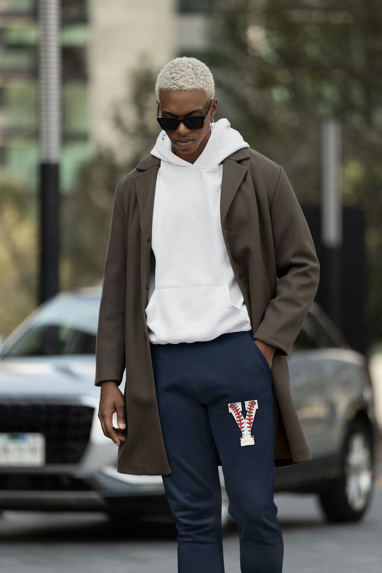 MENS NAVY BLUE JOGGERS 