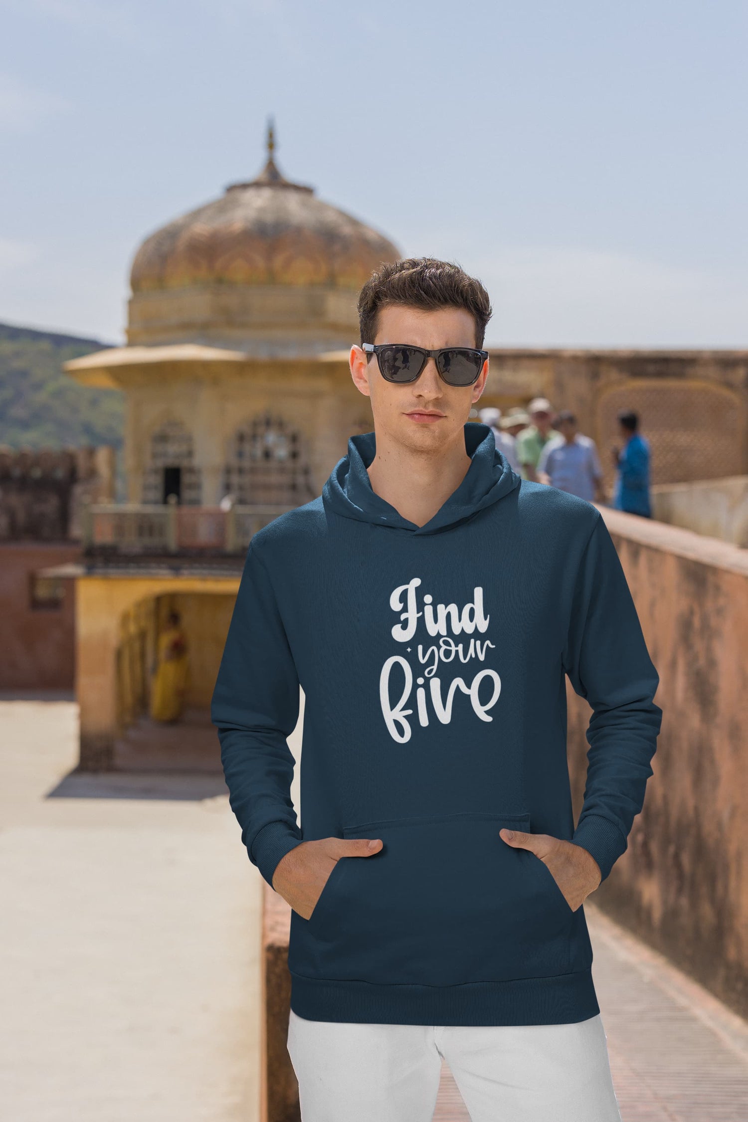 UNISEX NAVY BLUE HOODIES