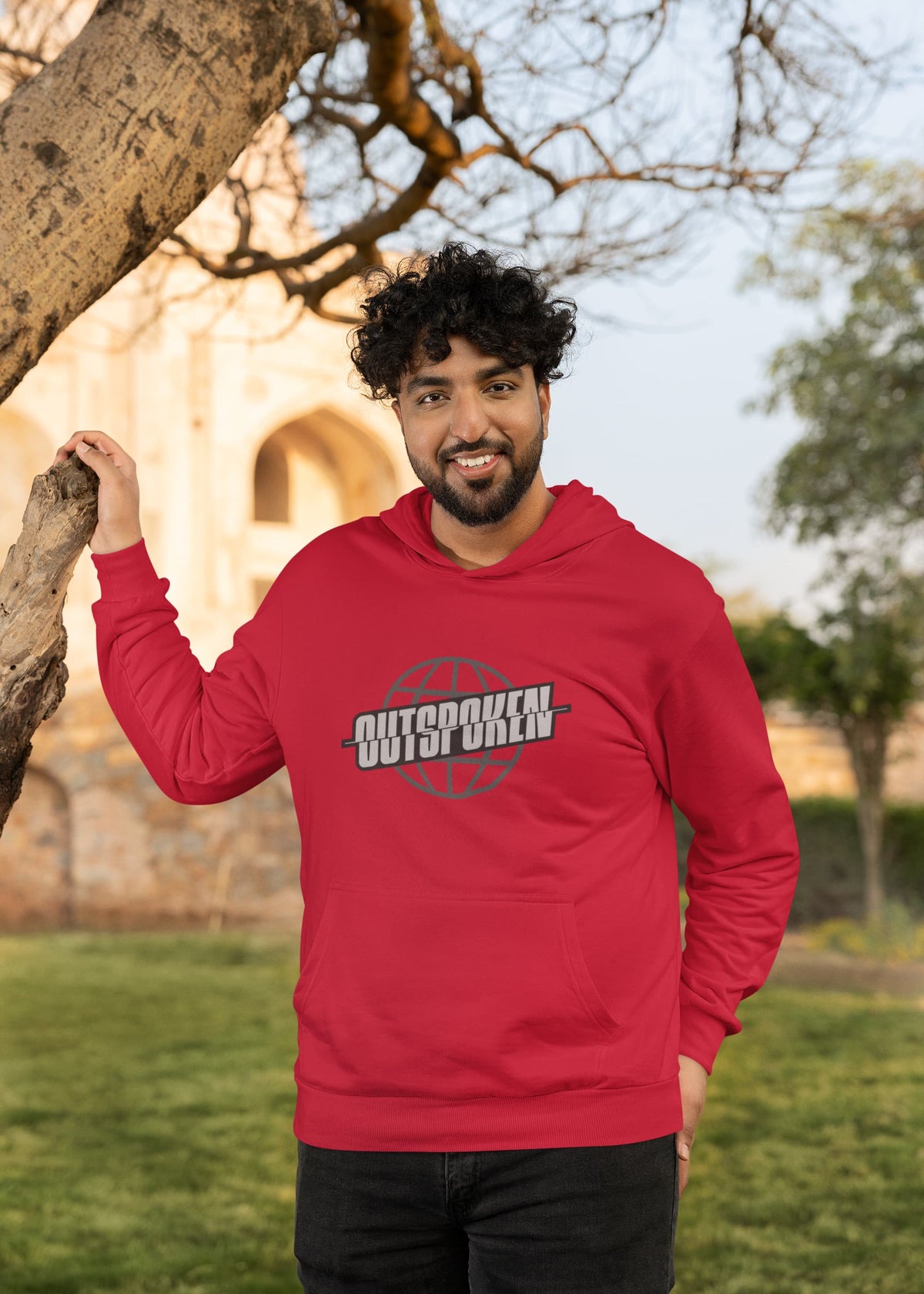 Karavirs® Choice Red oversized hoodie for men India