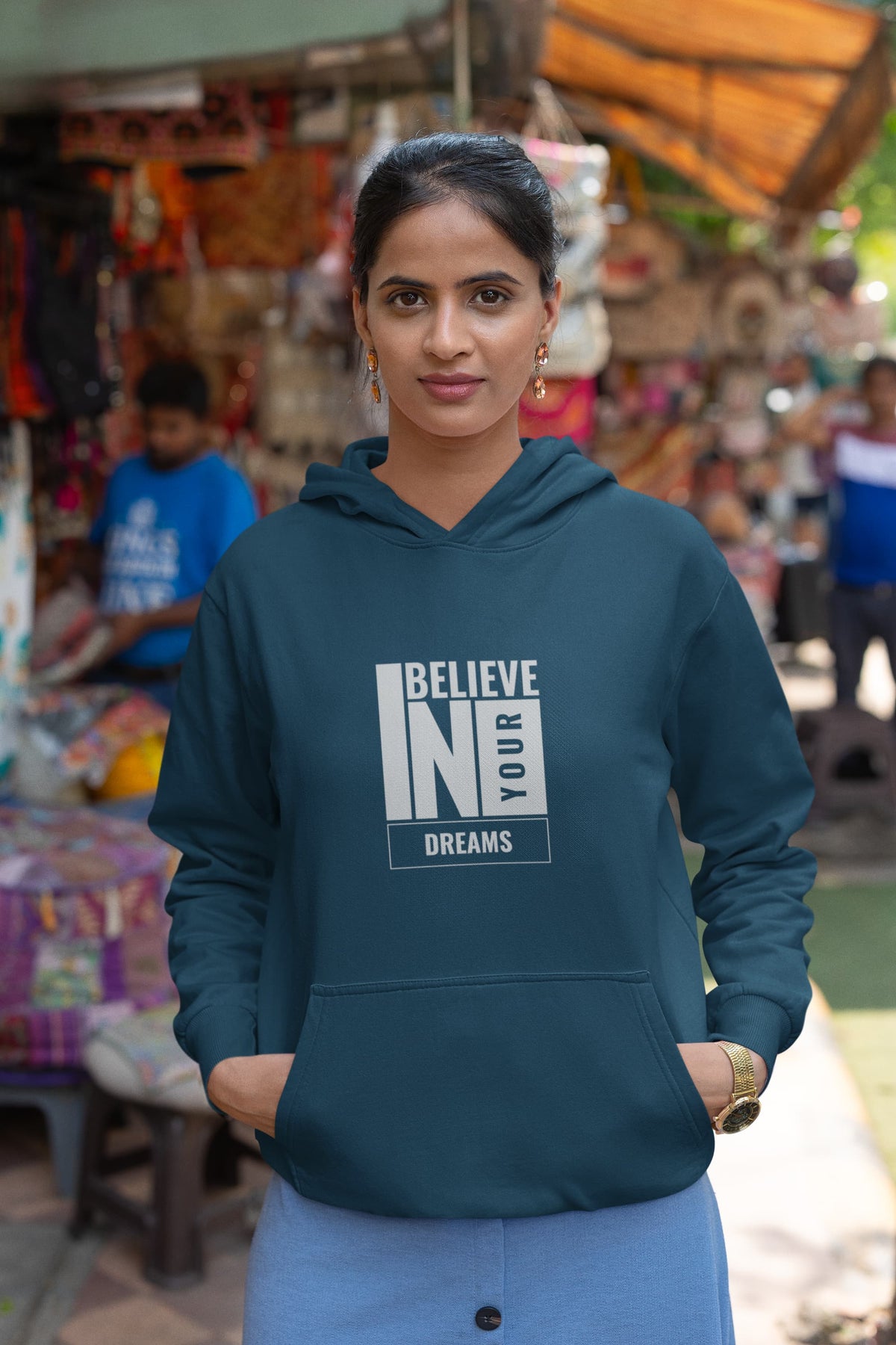 UNISEX NAVY BLUE HOODIES