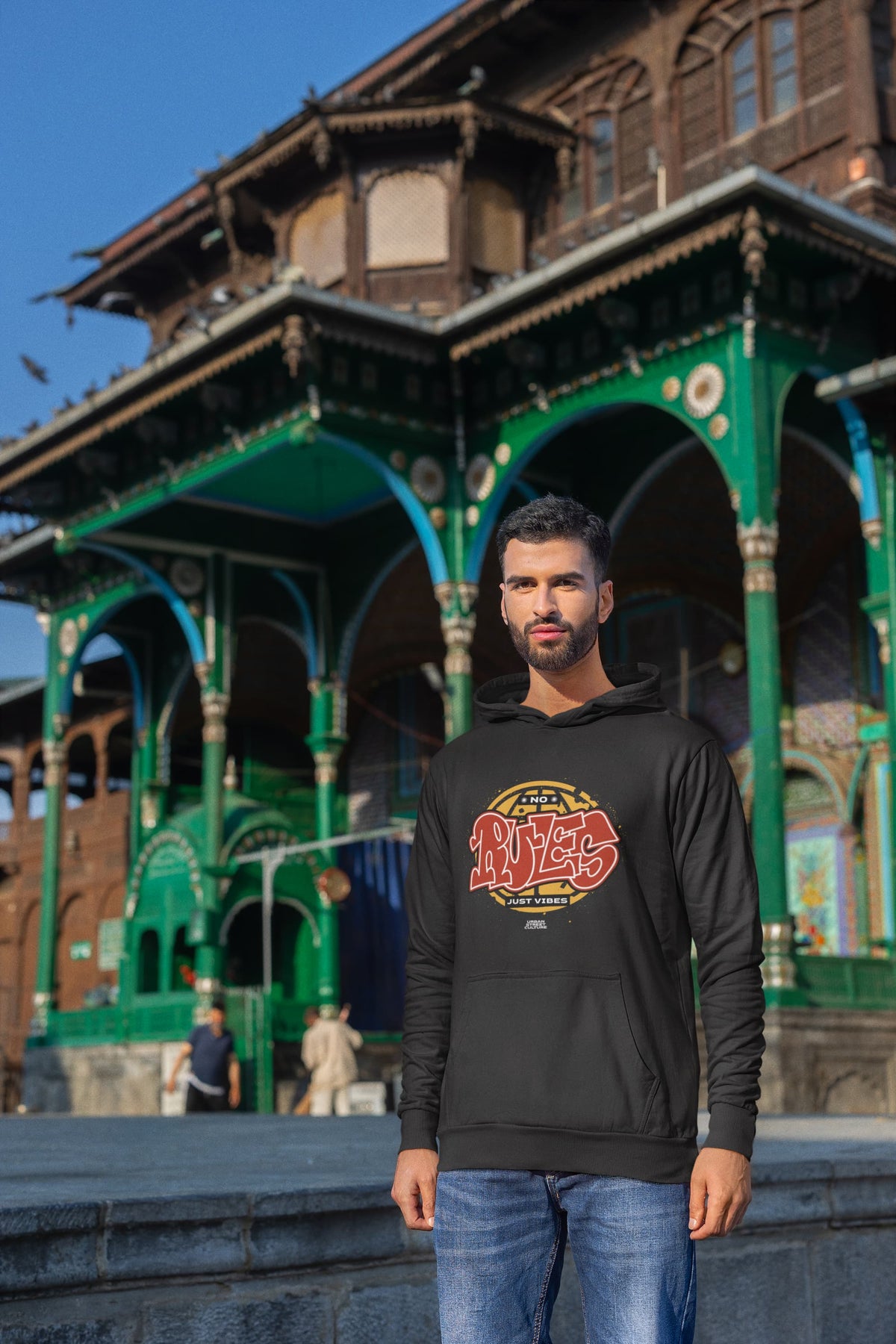 MENS BLACK HOODIES