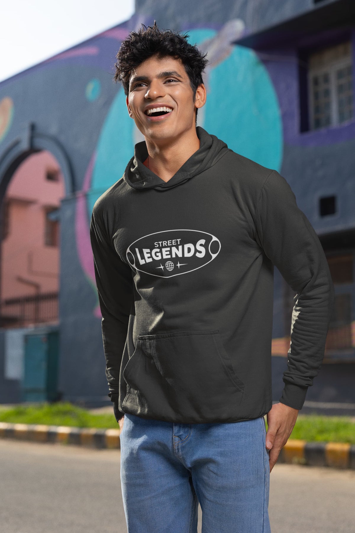 Karavirs® Tide Black oversized hoodie for men India