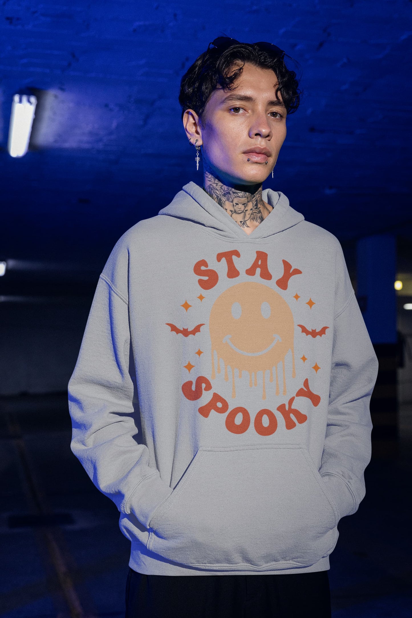 Men's Melange Grey Hoodies