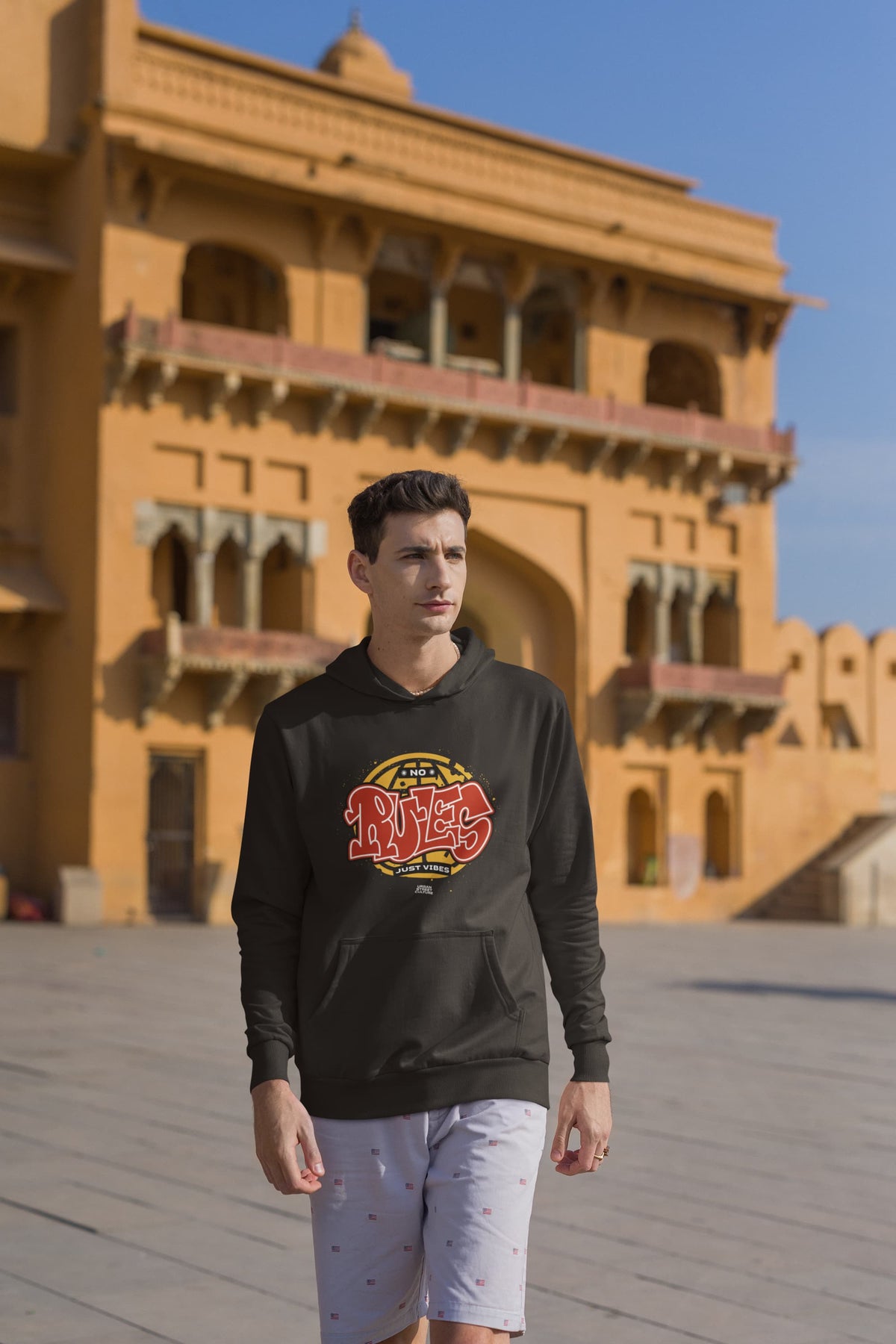 Karavirs® Resolve Black oversized hoodie for men India