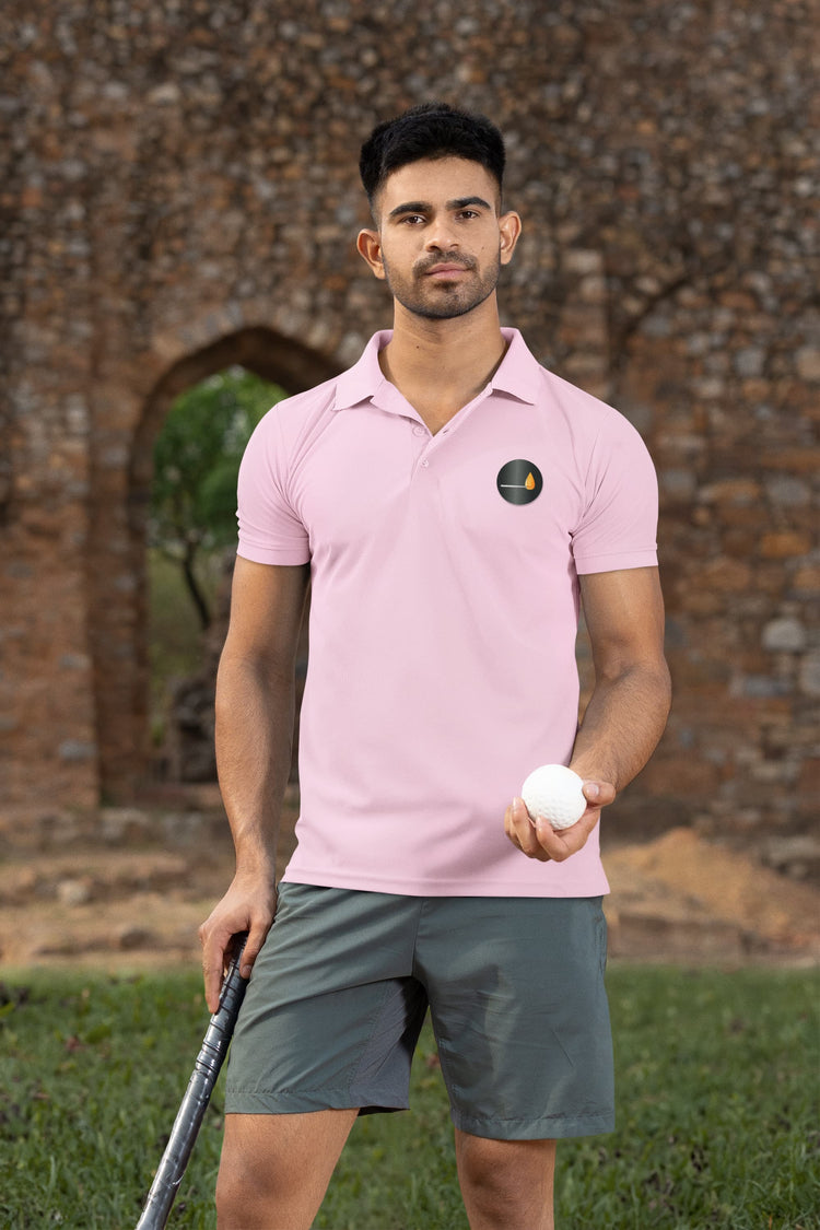MENS LIGHT PINK POLO T-SHIRT